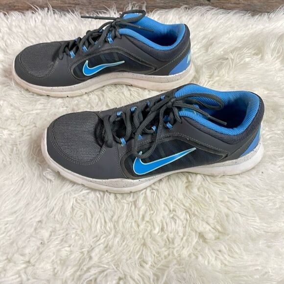 Nike Women Flex Trainer 4 643083 005 Cross Running Shoe Sneaker Gray Blue Size 8 - Picture 4 of 10